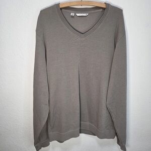 Cutter & Buck Men's Gray Size L V-Neck Sweatshirt Long Sleeve